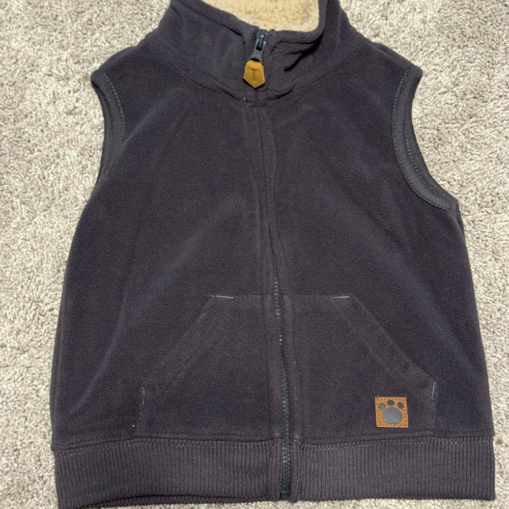 Carter's Black Fleece Vest for Toddler
